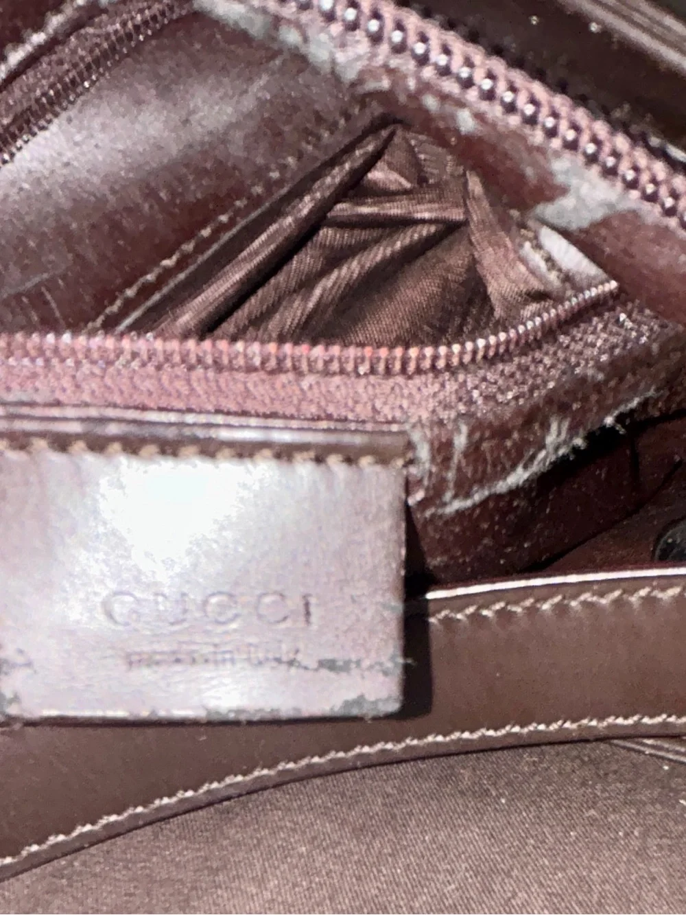Gucci Tom Ford era Vintage leather shoulder bag. - Picture 13 of 14